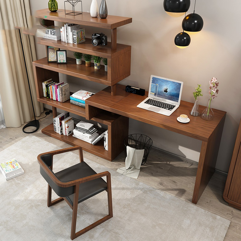 مكتب منزلي للدراسة تصميم خشبي