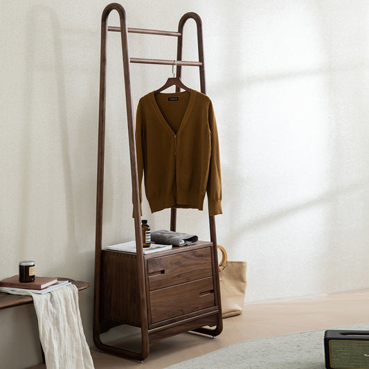 تصفح الان علاقة ملابس خشبية مع ادراج للتخزين اونلاين | بيوت