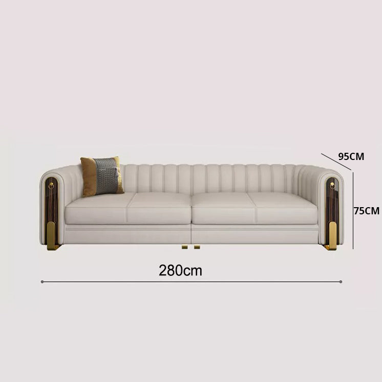 كنبة ثلاثي من الجلد