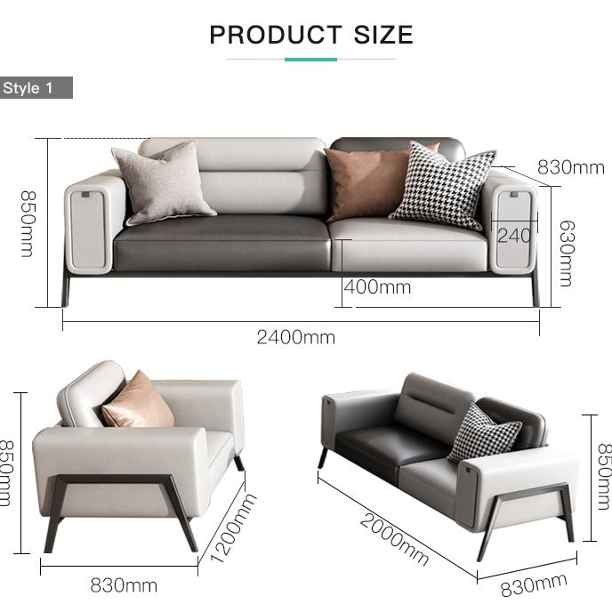 اشتري طقم كنب بتصميم فاخر مكون من 3 قطع اونلاين | بيوت