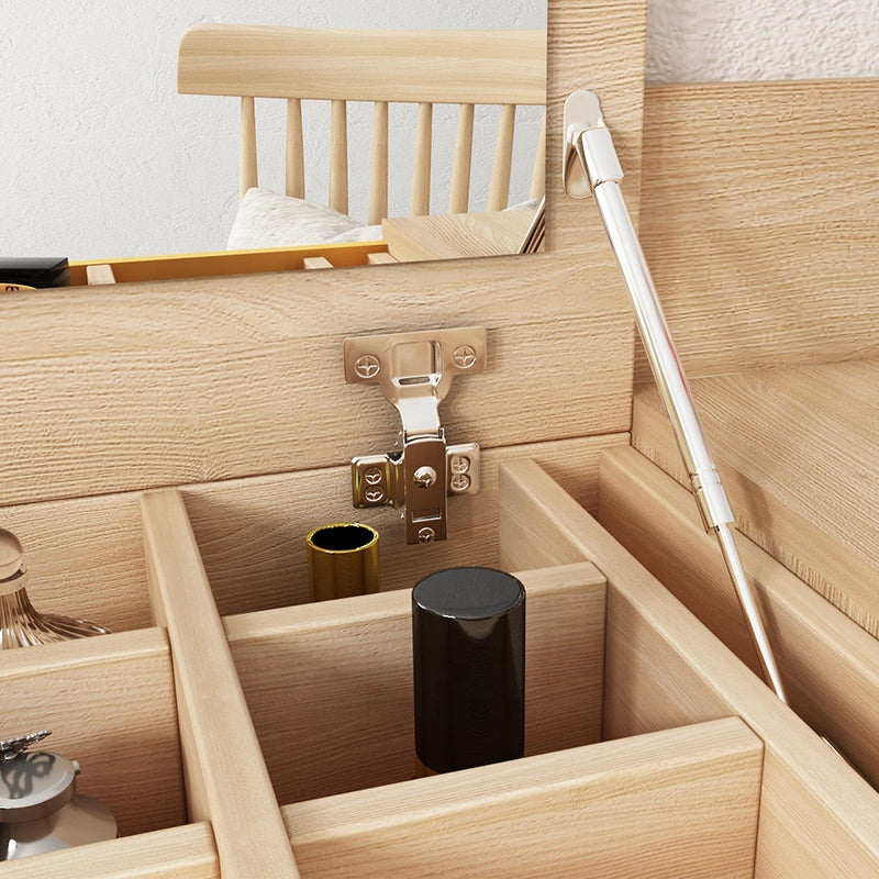 تسريحة تعليق بالحائط خشبي بوحدات وادراج تخزين فاخرة | بيوت