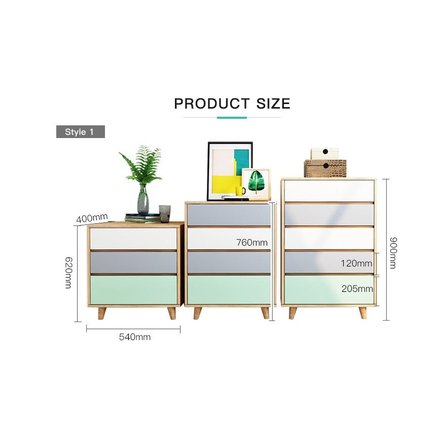 طقم خزائن جانبية 3 قطع