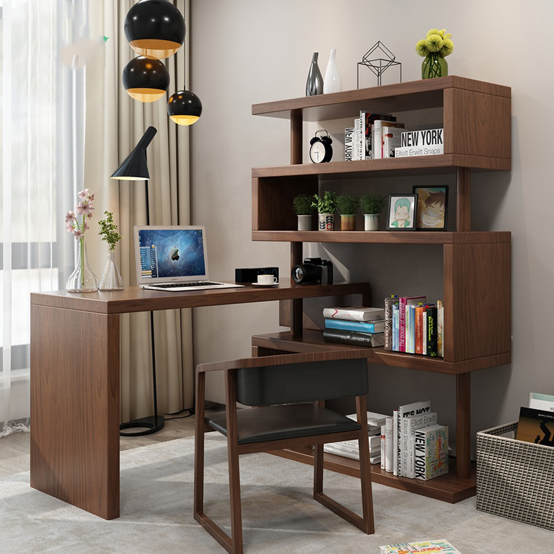 مكتب منزلي للدراسة تصميم خشبي