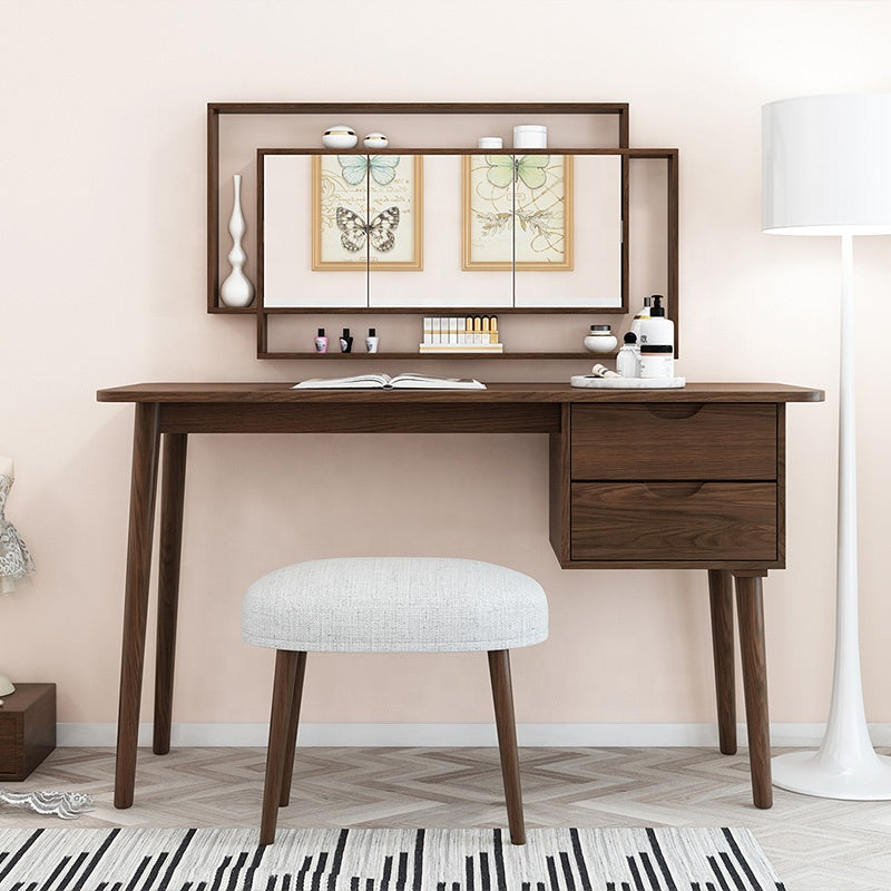 تسوق الان طاولة تسريحة مع مرآة قابلة للطي من الخشب | بيوت