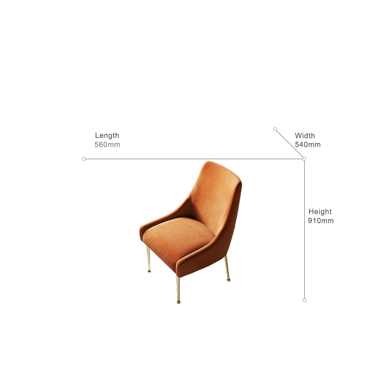 تصفح الان كرسي طاولة طعام مودرن باللون البرتقالي | بيوت