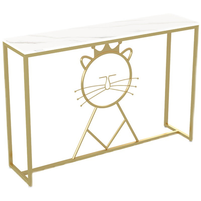 متوفر الان طاولة كونسول معدني بسطح ابيض اونلاين | بيوت