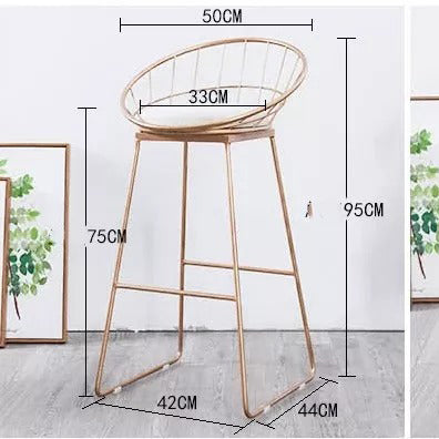 اشتري الان كرسي بار مع وسادة من القماش اونلاين | بيوت