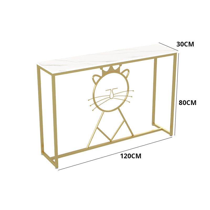 متوفر الان طاولة كونسول معدني بسطح ابيض اونلاين | بيوت