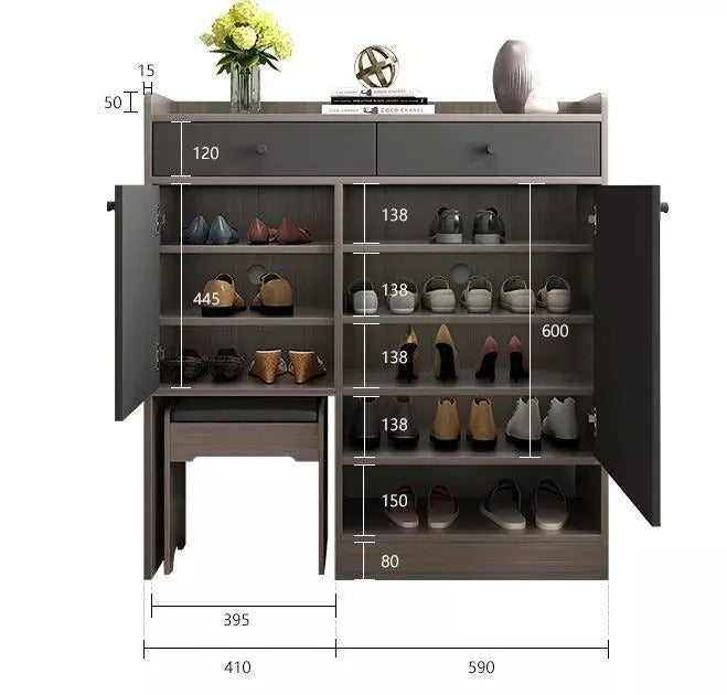 تصفح الان خزانة أحذية برفوف مع مقعد ووسادة اونلاين | بيوت