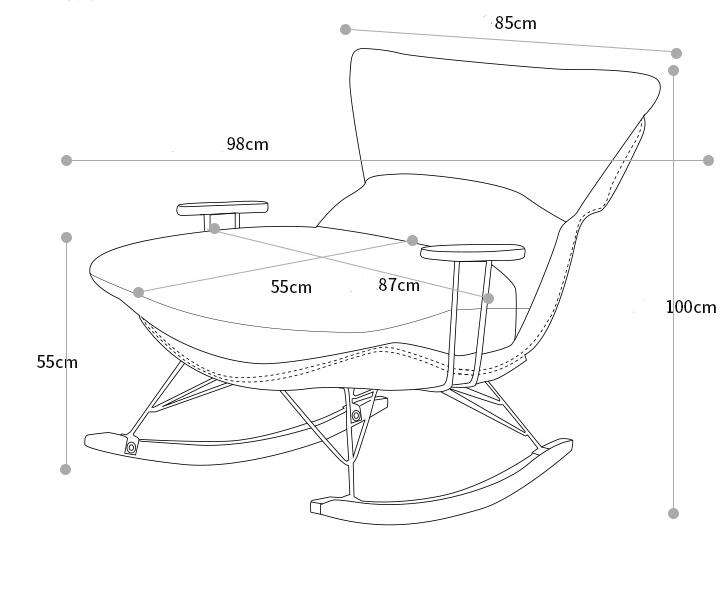كرسي هزاز خشبي بتصميم راقي