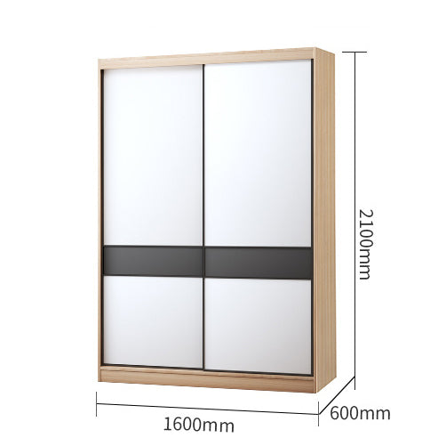 دولاب ملابس خشبي ابيض و اسود