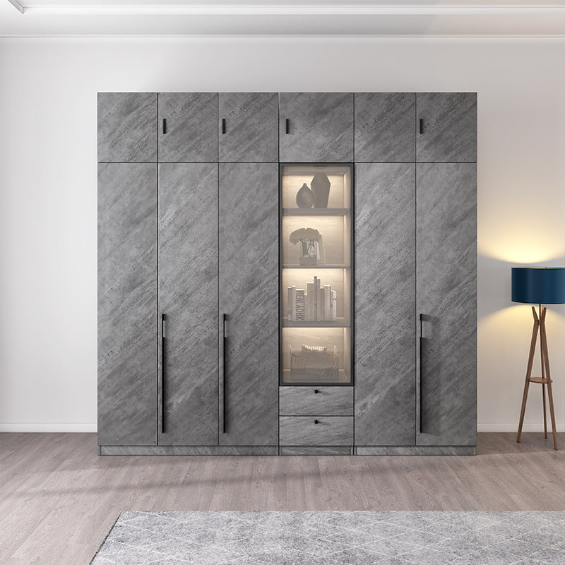 دولاب ملابس بخزانة علوية انيق