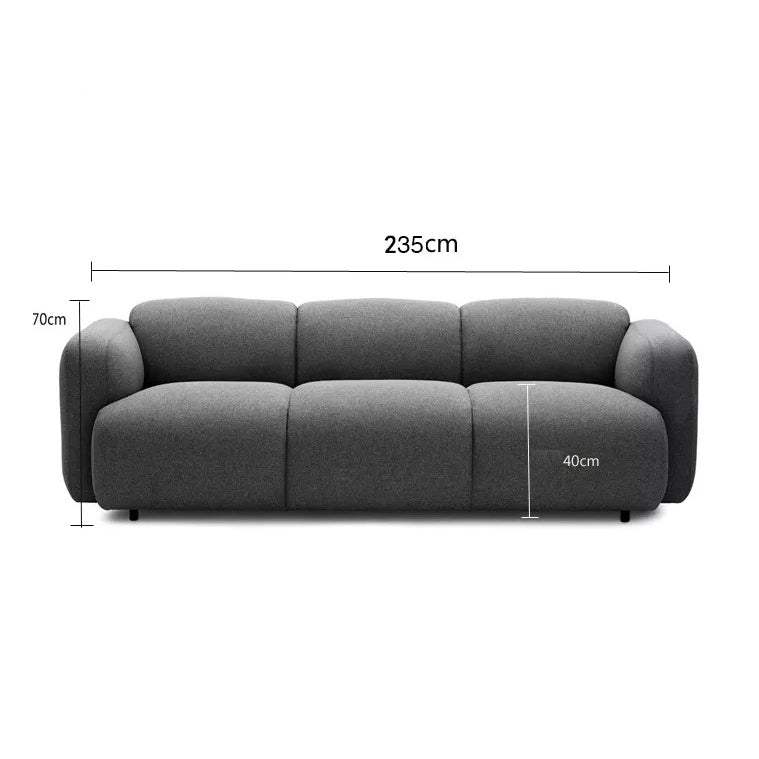 اشتري الان اونلاين كنبة ثلاثية من القماش رمادي من | بيوت