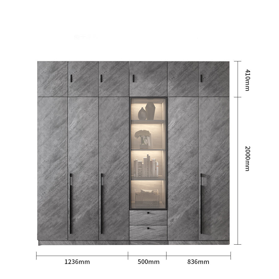 دولاب ملابس بخزانة علوية انيق