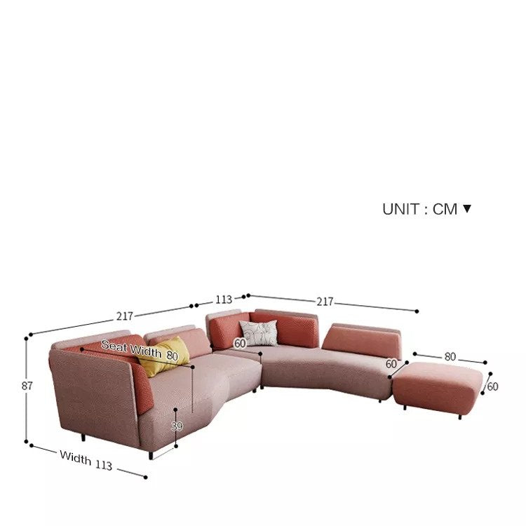 أريكة قماش فاخرة بألوان مختلفة