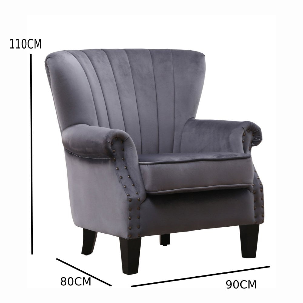 كنبه مفرد عصري رمادي