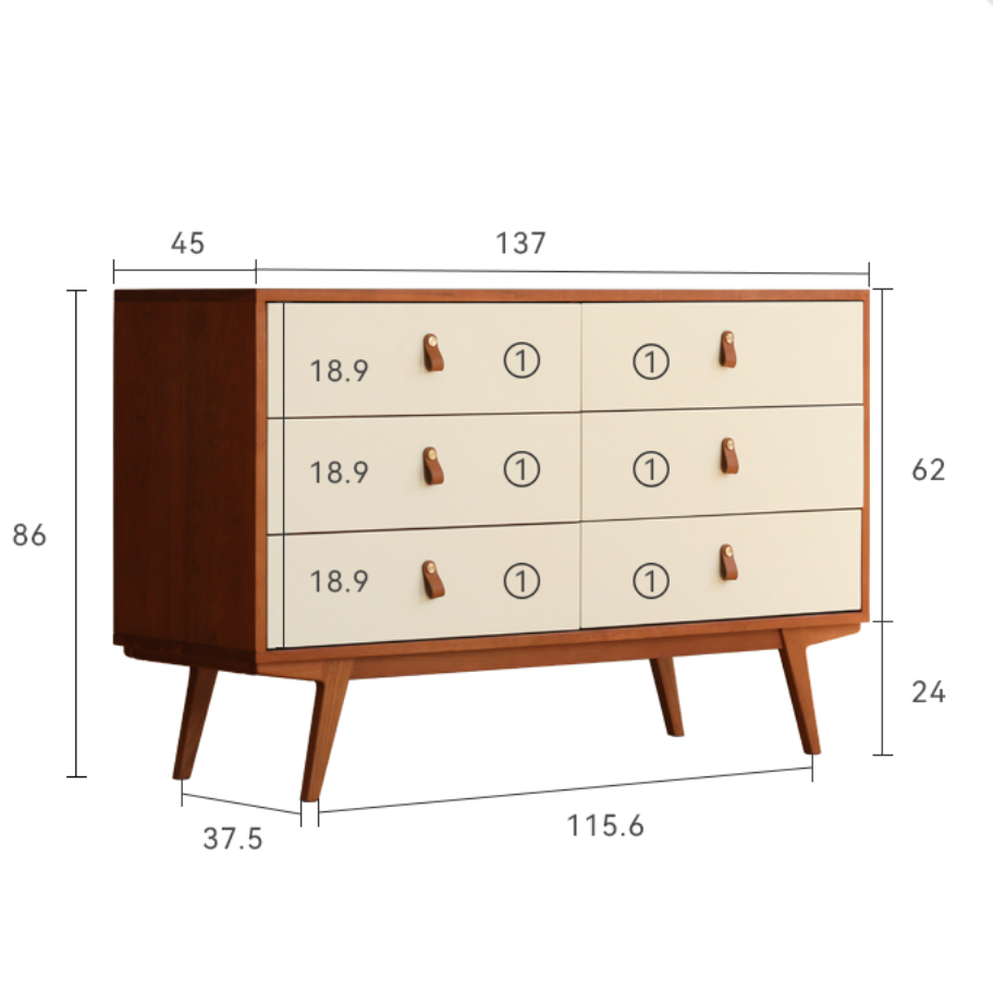 غرفة نوم مكونه من سرير مع 2 كومودينة و طاولة تخزين