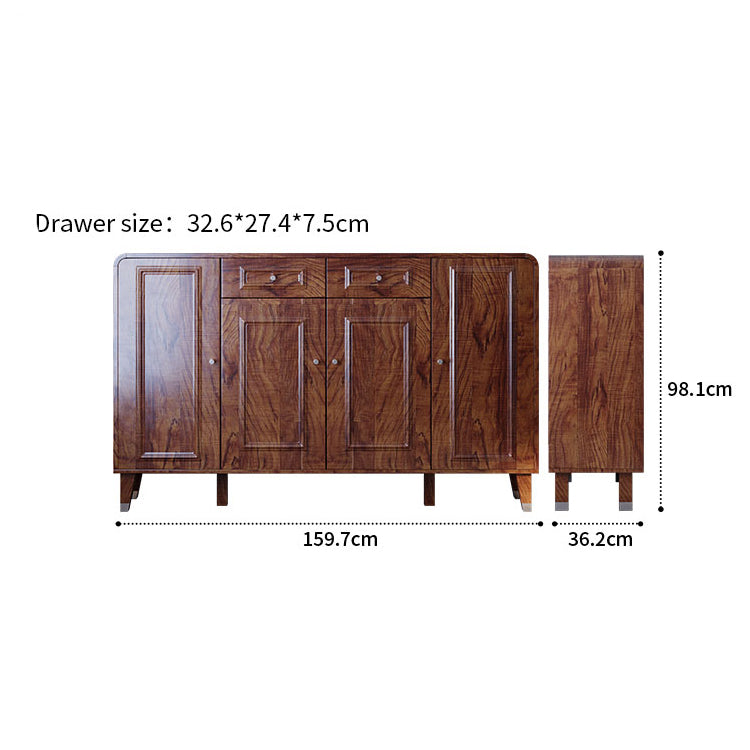 تسوق الان خزانة احذية تصميم خشبي بني فاخرة اونلاين | بيوت