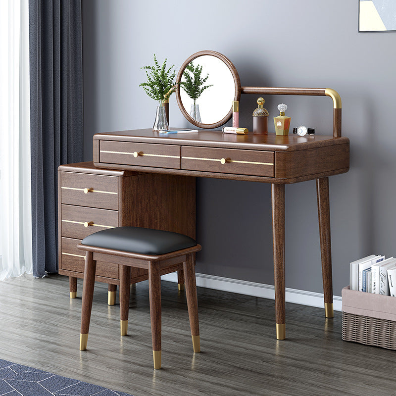 تصفح الان تسريحة خشبي مع مرآة متعددة الادرج اونلاين | بيوت