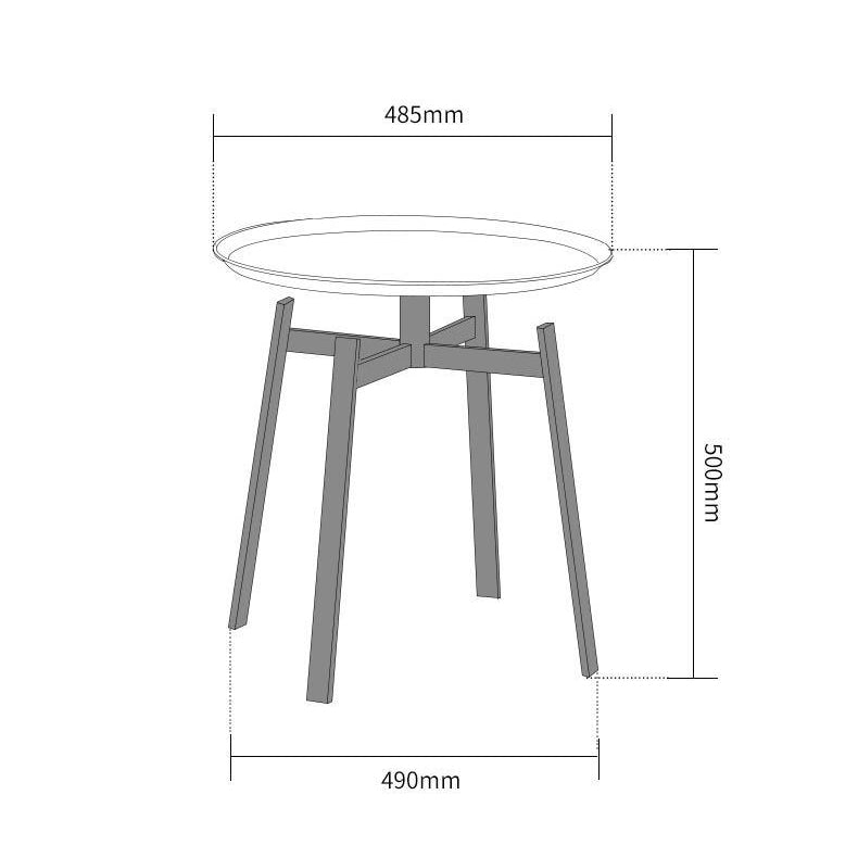 طاولة جانبية معدنية مستديرة