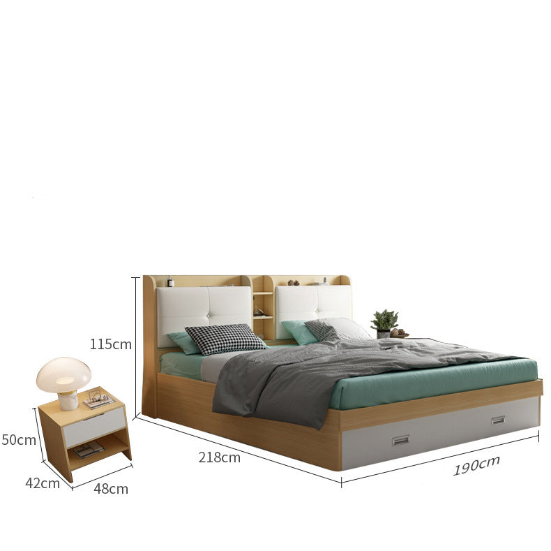 اشتري الان سرير خشبي بوحدات تخزين عصري اونلاين | بيوت