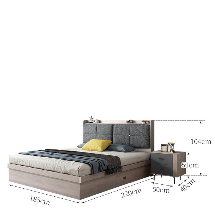 غرفة نوم مكون من 2 كومودينو و سرير و دولاب