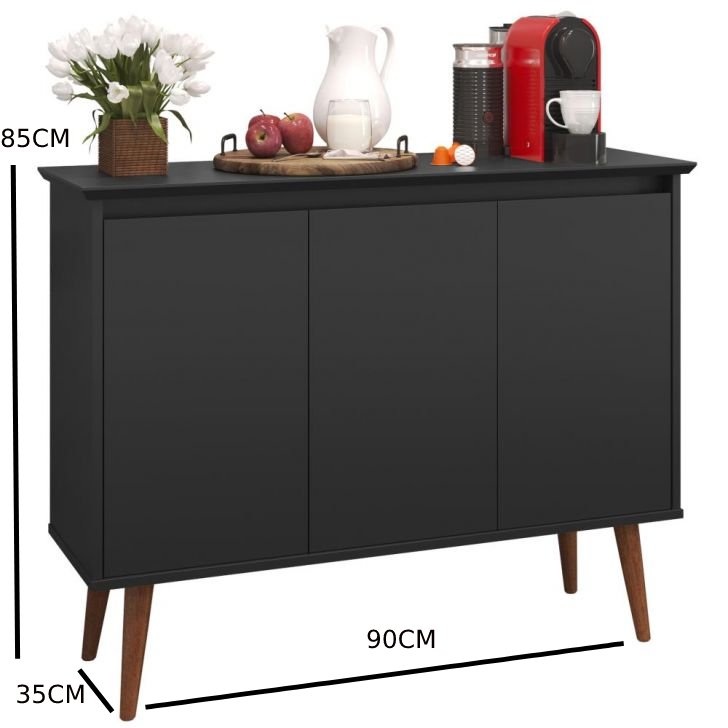 تسوق الان كوفي كورنر اسود فاخر بارجل خشبي اونلاين | بيوت