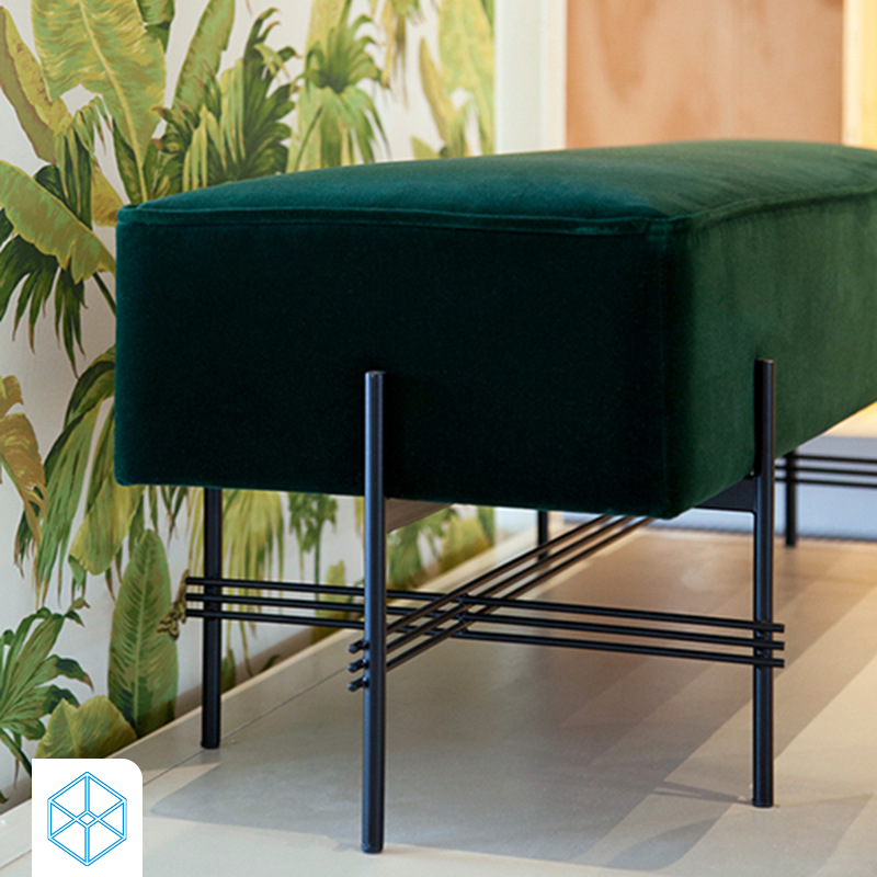 احصل الان علي بوف مستطيل فاخر باللون الأخضر من | بيوت