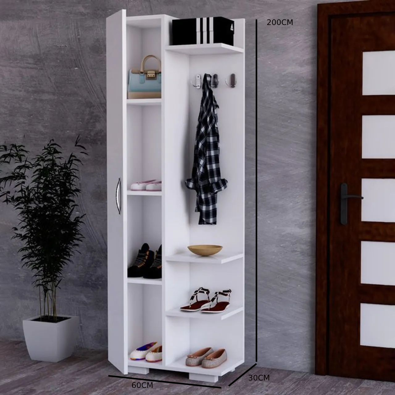 متاح الان خزانة احذية تصميم مودرن باللون الأبيض اونلاين | بيوت