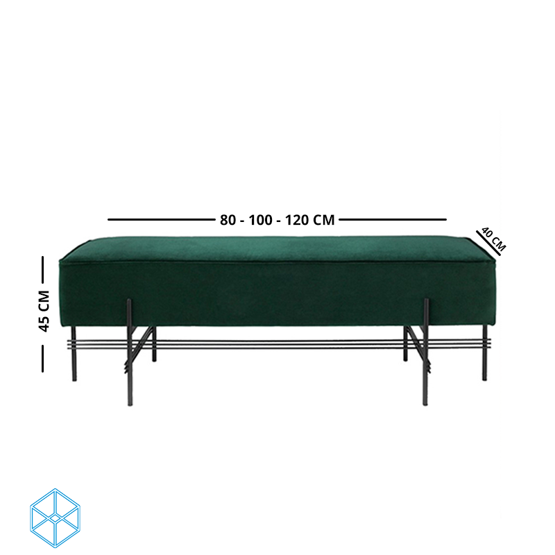 احصل الان علي بوف مستطيل فاخر باللون الأخضر من | بيوت