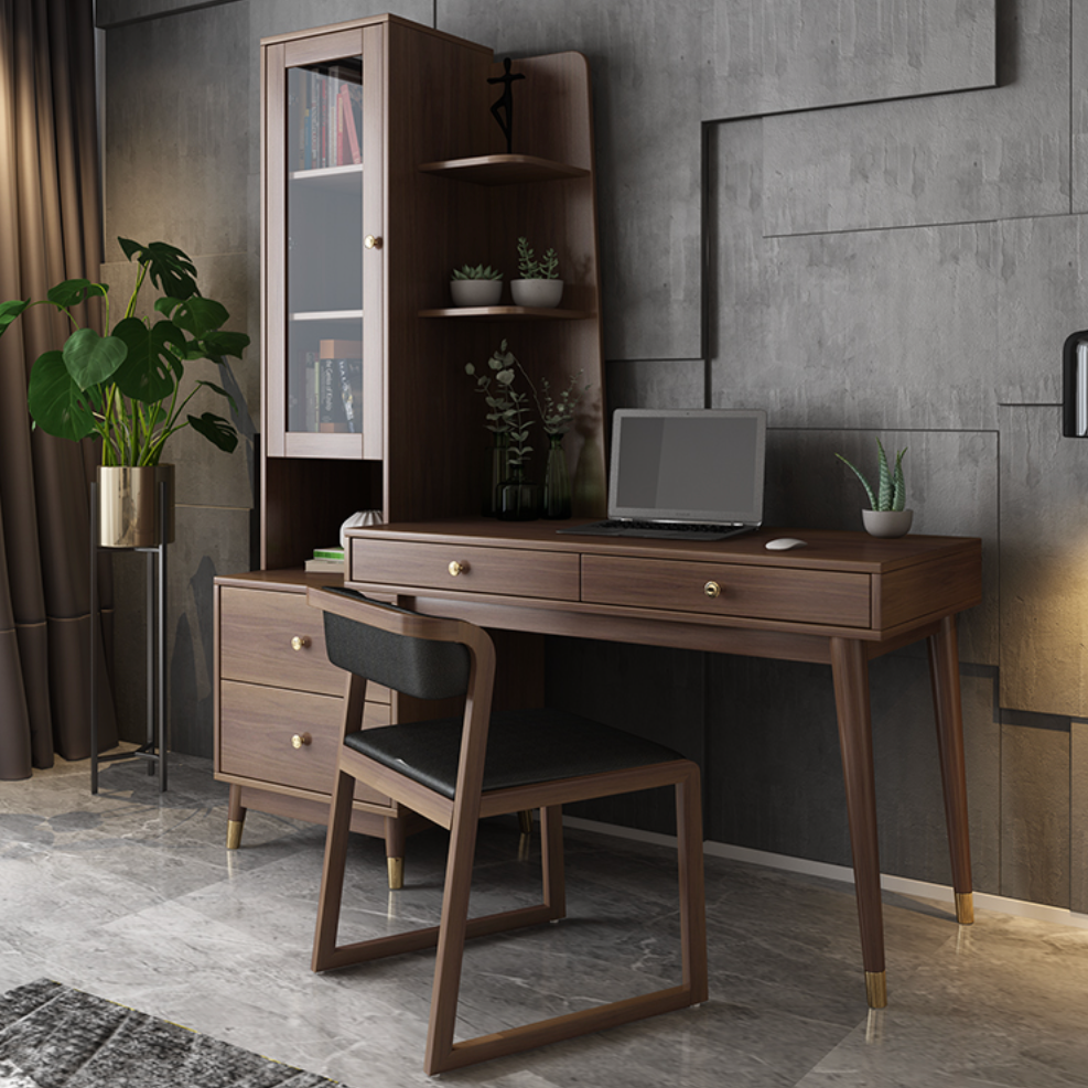 مكتب مع وحدة تخزين و كرسي تصميم مميز