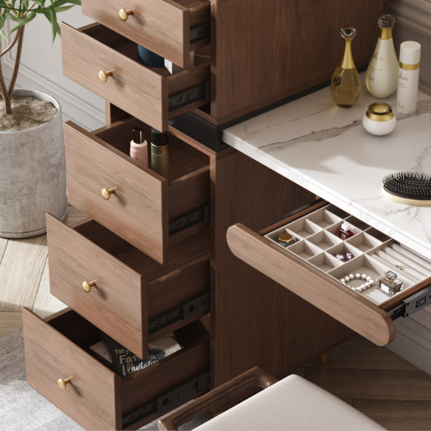 تصفح الان تسريحة غرفة خشبي فاخرة بعدة ادرج اونلاين | بيوت