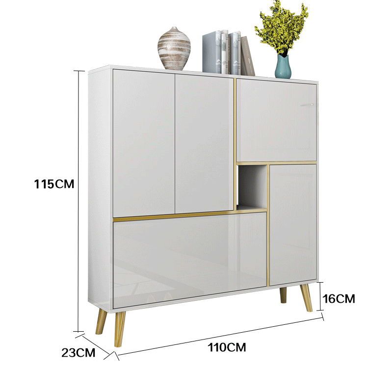 خزانة أحذية بأطار وارجل ذهبية