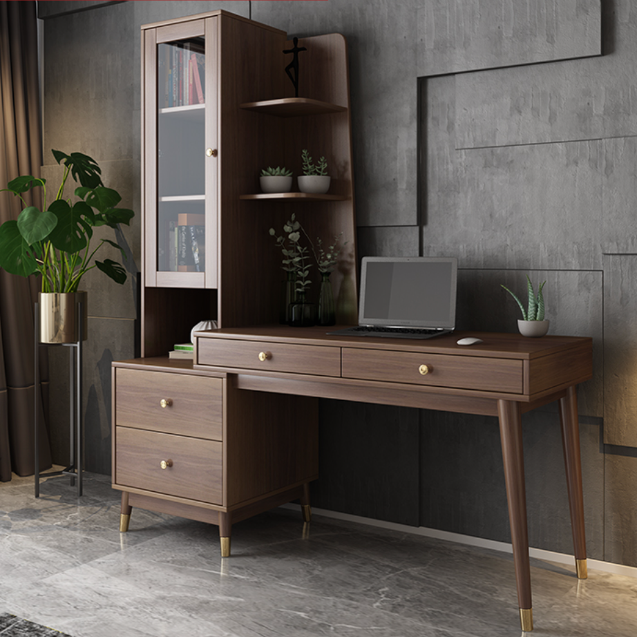 مكتب مع وحدة تخزين و كرسي تصميم مميز