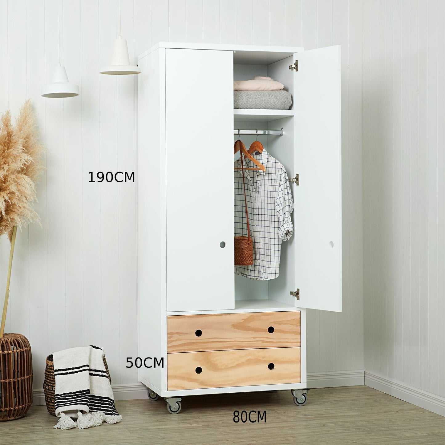 تصفح الان دولاب ملابس ب2 باب ودرجين وارفف اونلاين | بيوت