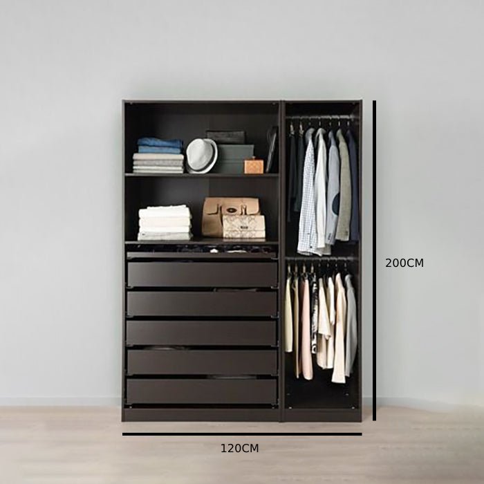 تصفح الان دولاب ملابس ووحدتين تخزين مع علاقة ملابس | بيوت