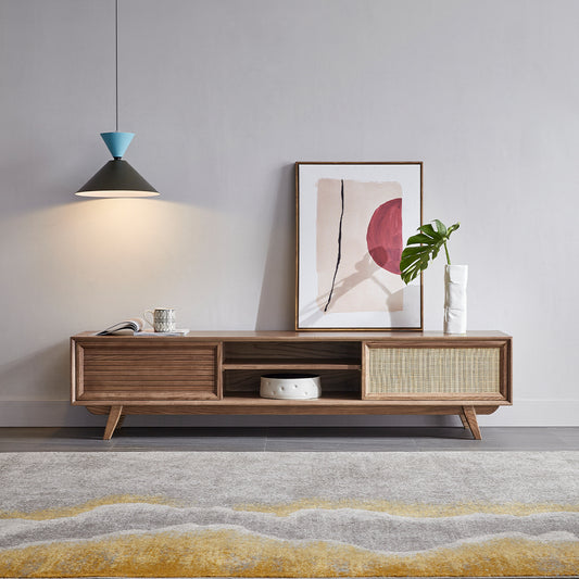 اشتري الان طاولة تلفزيون خشبية بني حديث اونلاين | بيوت