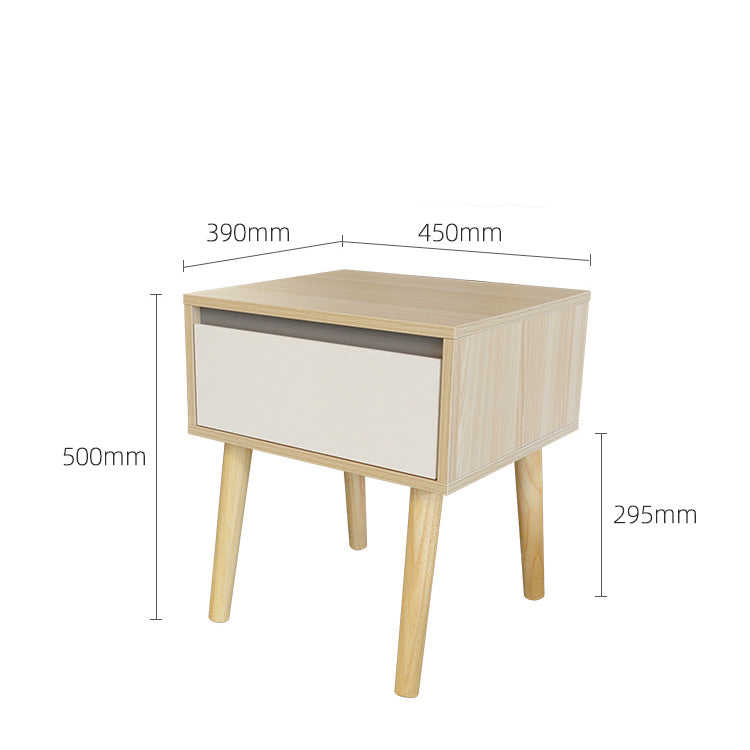 اشتري الان طاولة جانبية من خشب طبيعي بدرج | بيوت