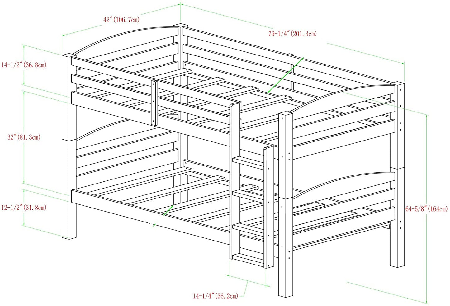 متوفر الان سرير اطفال تصميم خشبي مستويين اونلاين | بيوت