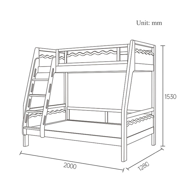تسوق الان سرير اطفال 2 مستوي بني خشبي عصري اونلاين | بيوت