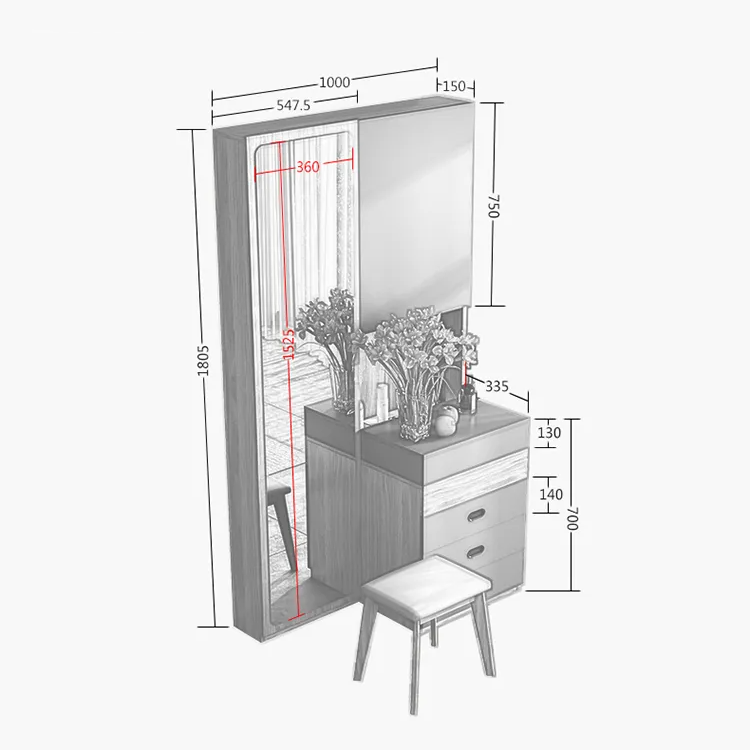 متوفر الان تسريحة مودرن خشبي بادرج وارفف داخليه | بيوت