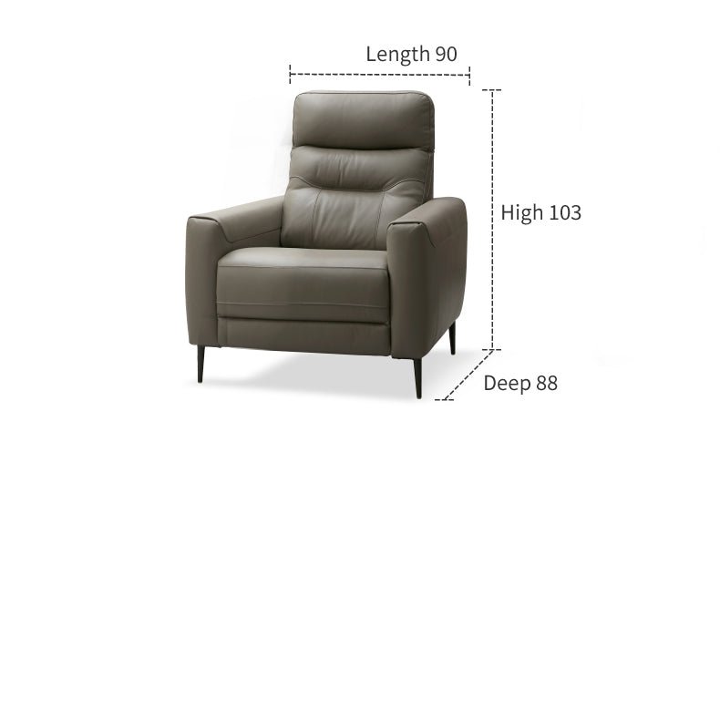 كرسي كنبه مفرد رمادي عصري