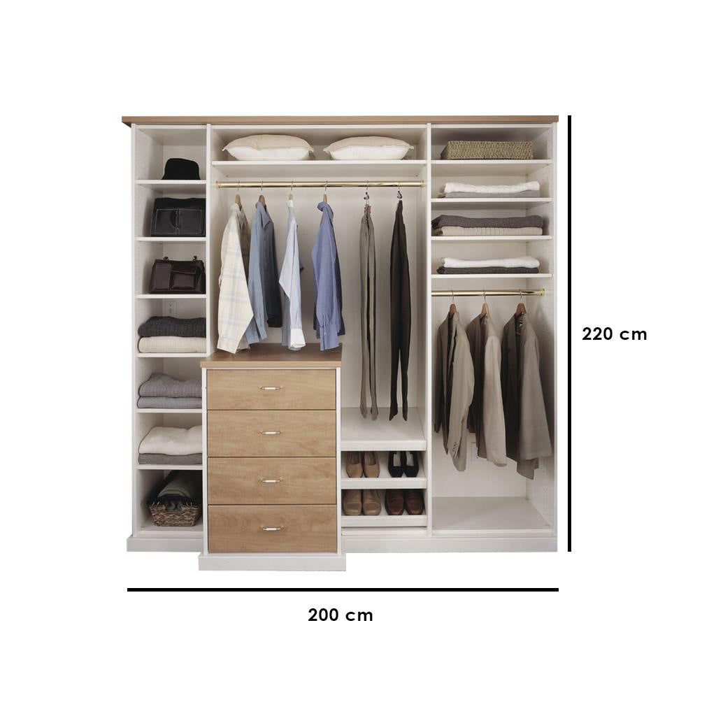 اشتري دولاب ملابس متعدد الارفف و اردج مع علاقات ملابس | بيوت
