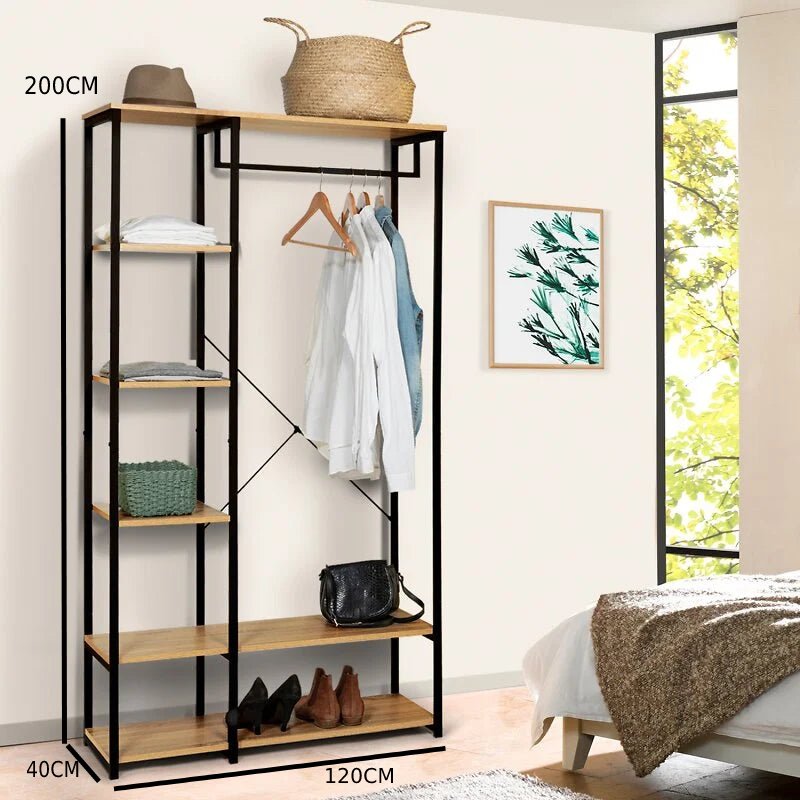 تسوق الان علاقة ملابس تصميم برفوف خشبية اونلاين | بيوت