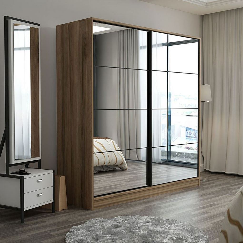 دولاب ابواب منزلقه بارففف و ادرج و علاقة ملابس