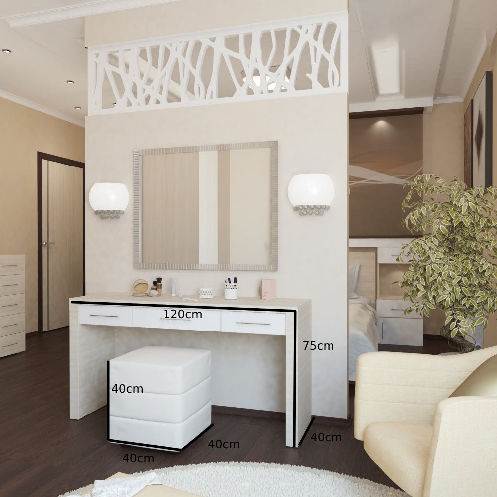 تصفح الان تسريحة غرفة مع بوف من خشب فاخر اونلاين | بيوت