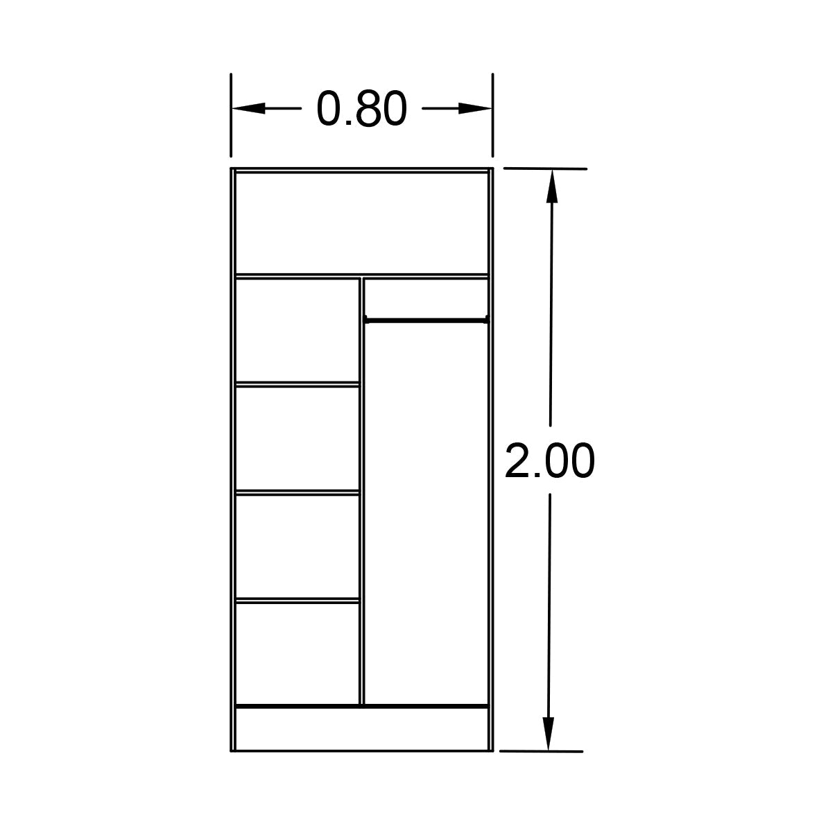 تسوق الان دولاب ملابس باللون الأبيض ب 4 ارفف اونلاين | بيوت