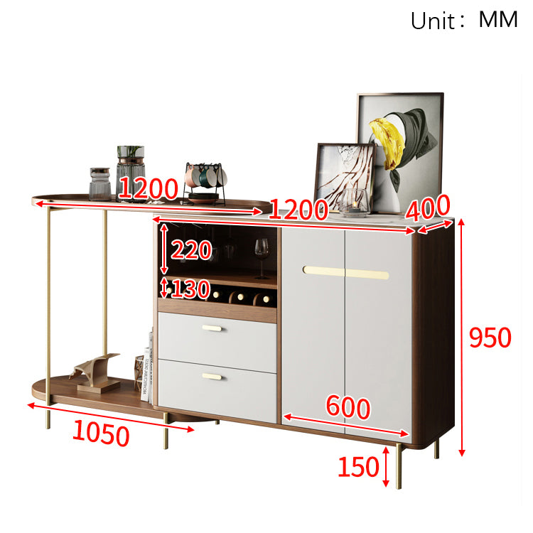 كونسول خشبي بارجل حديد عصري
