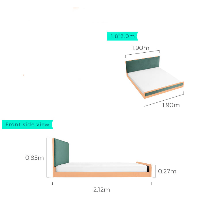تصفح الان سرير خشبي مقاسين مختلفين تصميم حديث اونلاين | بيوت