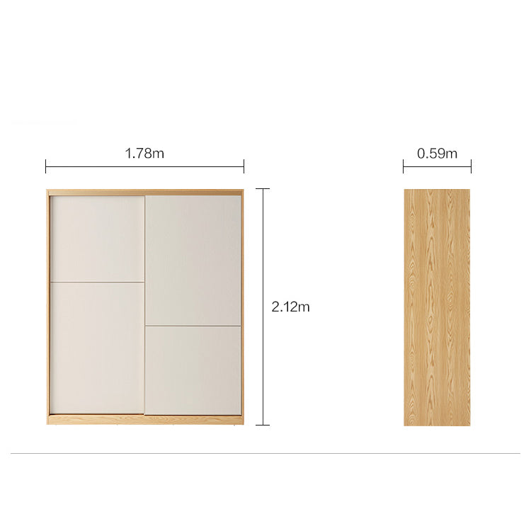 دولاب خشبي ببابين منزلقين